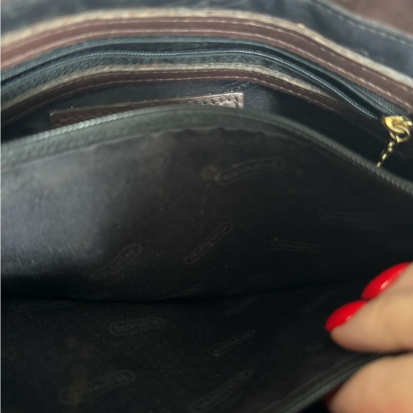 Coach Dark Brown Leather Shoulder Bag - Picture 6 of 8